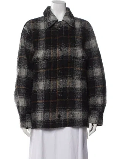 Pre-owned Isabel Marant Wool Plaid Print Jacket In Black/grey
