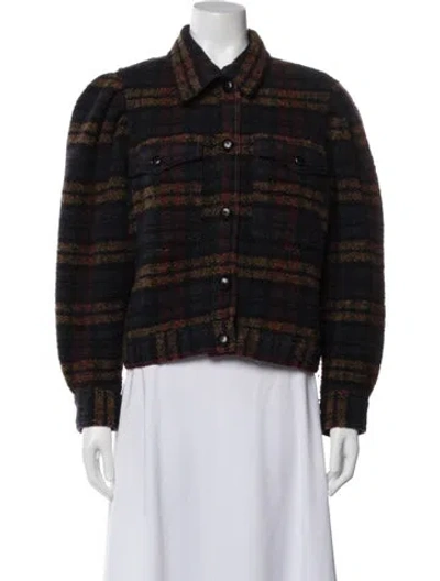 Pre-owned Isabel Marant Wool Plaid Print Jacket In Multi