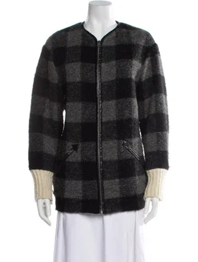 Pre-owned Isabel Marant Wool Plaid Print Jacket In Multi