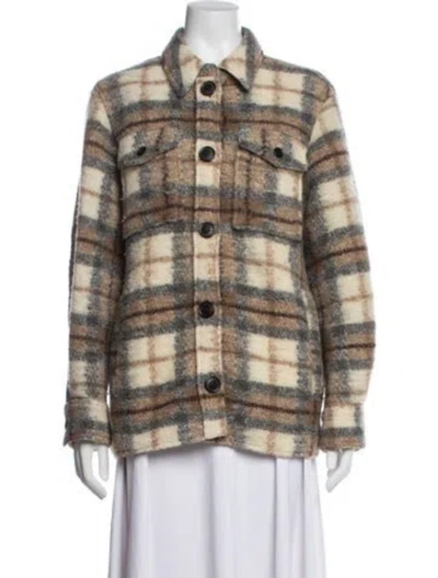 Pre-owned Isabel Marant Wool Plaid Print Jacket In Multicolor