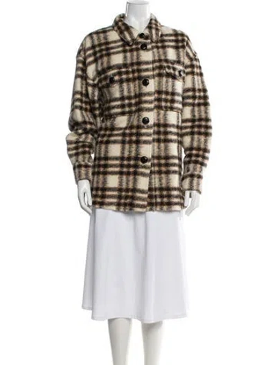 Pre-owned Isabel Marant Wool Plaid Print Jacket In Neutral