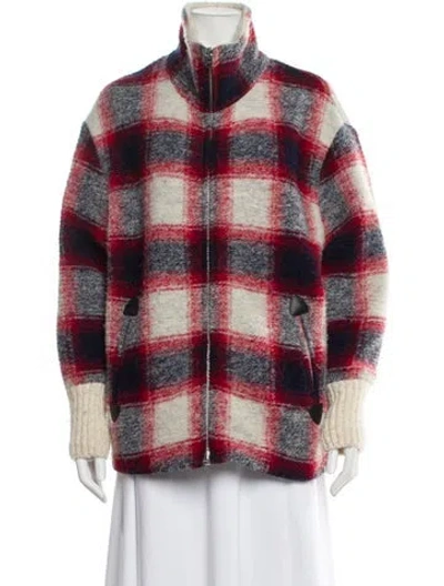Pre-owned Isabel Marant Wool Plaid Print Jacket In Neutral