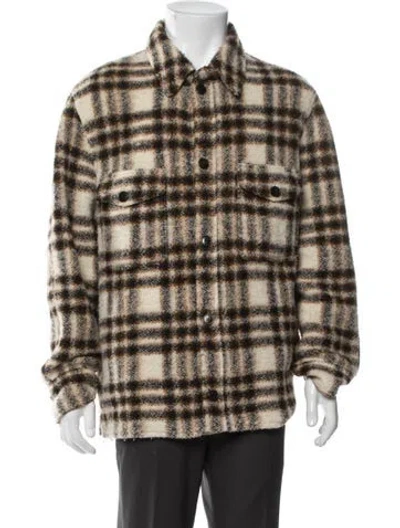 Pre-owned Isabel Marant Wool Plaid Print Jacket In Neutral