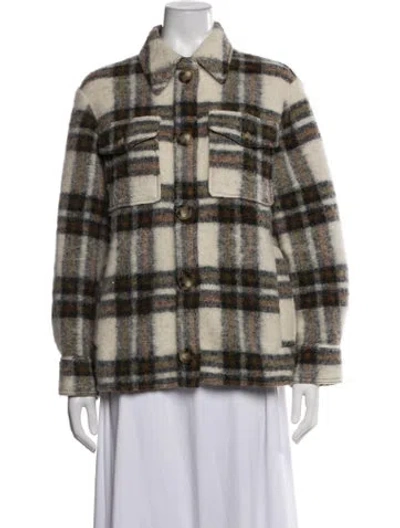 Pre-owned Isabel Marant Wool Plaid Print Jacket In Neutrals