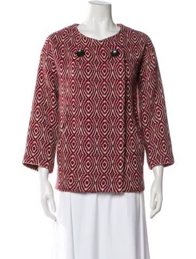 Pre-owned Isabel Marant Wool Printed Evening Jacket In Red