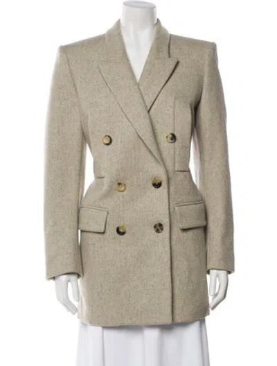 Pre-owned Isabel Marant Wool Printed Fur Coat In Neutral