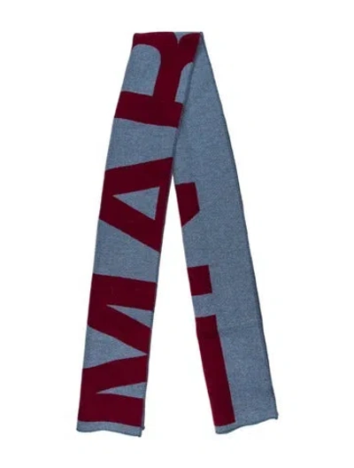 Pre-owned Isabel Marant Wool Printed Scarf In Blue