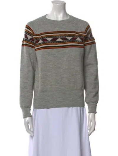Pre-owned Isabel Marant Wool Printed Sweater In Gray