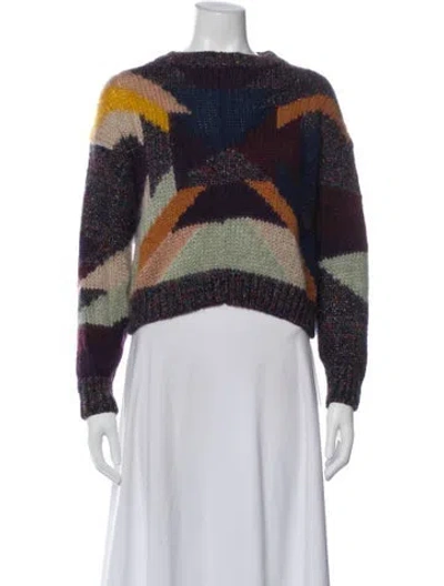 Pre-owned Isabel Marant Wool Printed Sweater In Purple