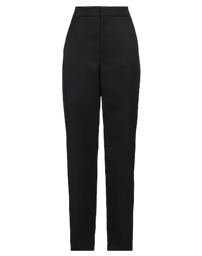 Isabel Marant Wool Satin High-waisted Straight-leg Trousers In Black