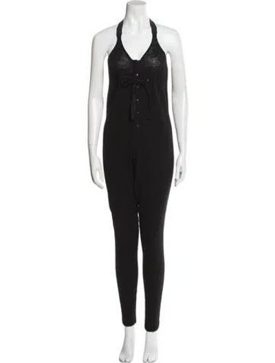 Pre-owned Isabel Marant Wool Scoop Neck Jumpsuit In Black