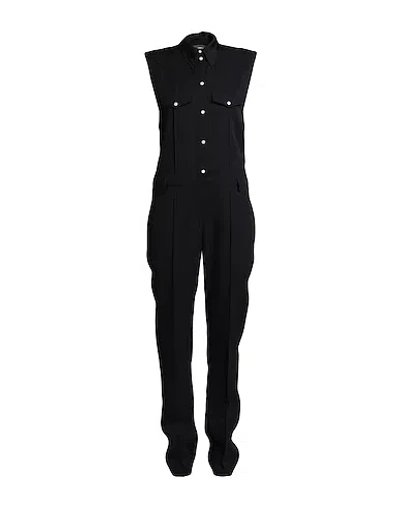 Isabel Marant Wool Short-sleeve Jumpsuit In Black