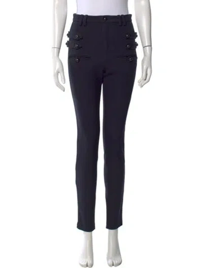 Pre-owned Isabel Marant Wool Skinny Leg Pants In Blue