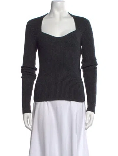 Pre-owned Isabel Marant Wool Square Neckline Sweater In Gray