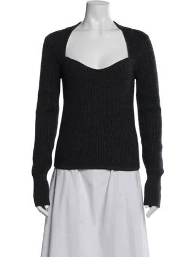 Pre-owned Isabel Marant Wool Square Neckline Sweater In Gray