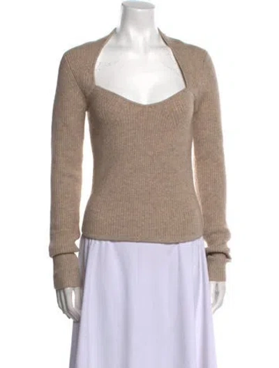 Pre-owned Isabel Marant Wool Square Neckline Sweater In Neutral
