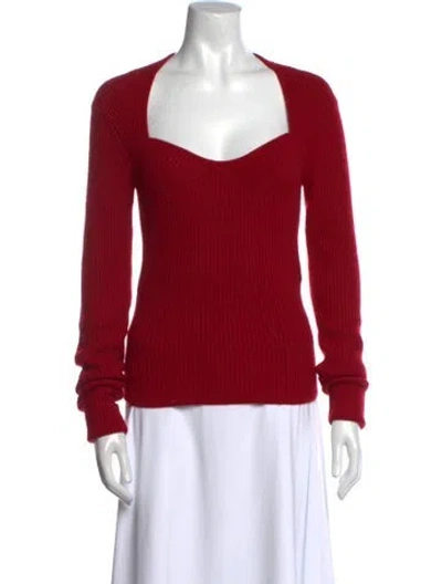 Pre-owned Isabel Marant Wool Square Neckline Sweater In Red
