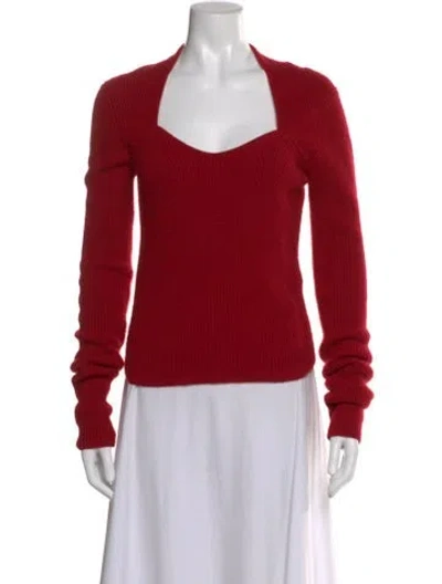 Pre-owned Isabel Marant Wool Square Neckline Sweater In Red