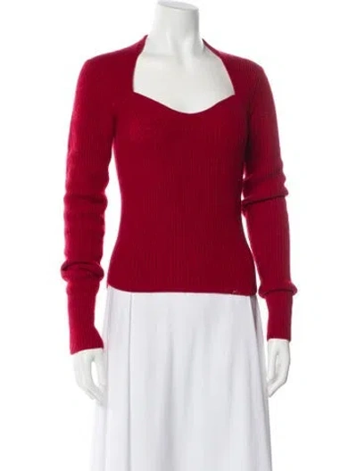 Pre-owned Isabel Marant Wool Square Neckline Top In Red