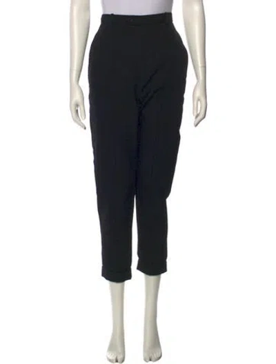 Pre-owned Isabel Marant Wool Straight Leg Pants In Black