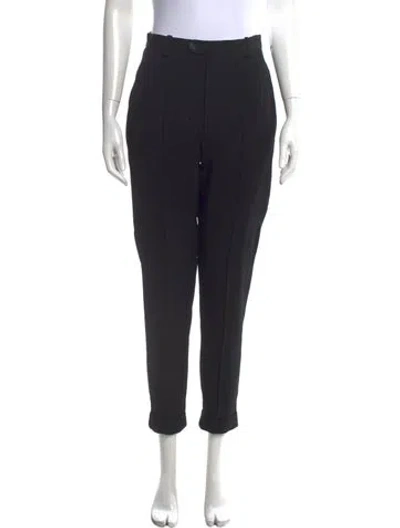 Pre-owned Isabel Marant Wool Straight Leg Pants In Black