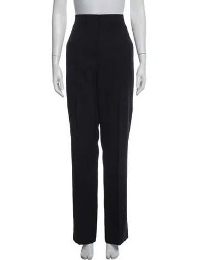Pre-owned Isabel Marant Wool Straight Leg Pants In Black