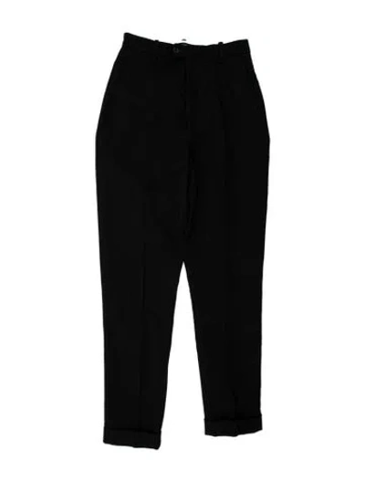 Pre-owned Isabel Marant Wool Straight Leg Pants In Black