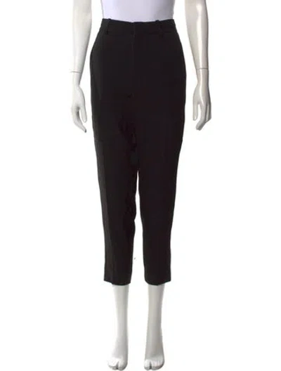 Pre-owned Isabel Marant Wool Straight Leg Pants In Black