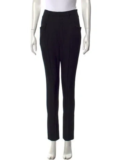 Pre-owned Isabel Marant Wool Straight Leg Pants In Black