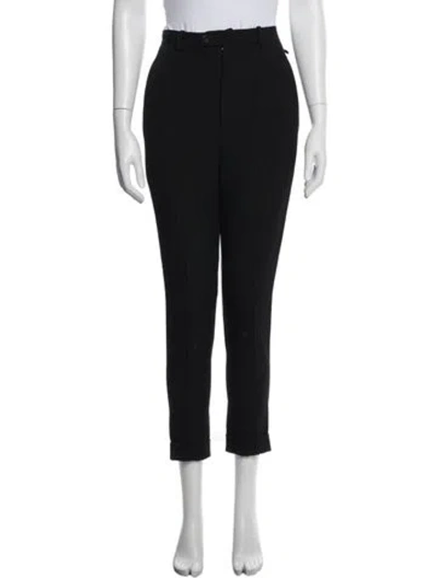 Pre-owned Isabel Marant Wool Straight Leg Pants In Black/blue