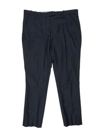 Pre-owned Isabel Marant Wool Straight Leg Pants In Blue