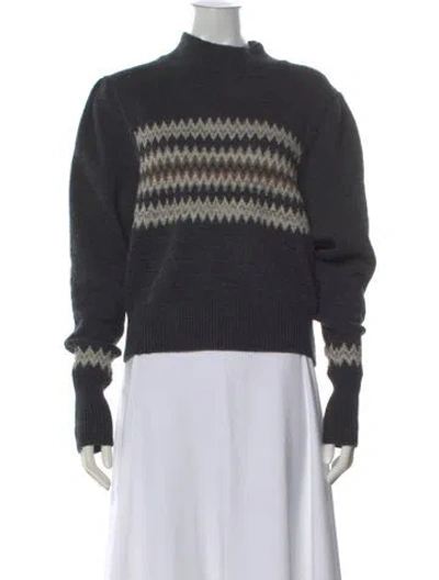 Pre-owned Isabel Marant Wool Striped Sweater In Gray