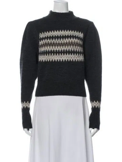 Pre-owned Isabel Marant Wool Striped Sweater In Gray