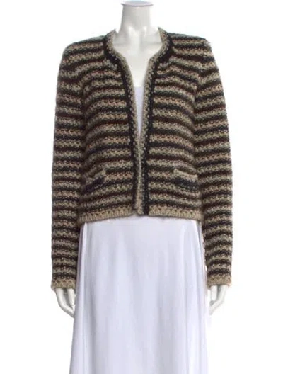 Pre-owned Isabel Marant Wool Striped Sweater In Metallic/neutrals