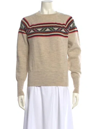 Pre-owned Isabel Marant Wool Striped Sweater In Neutral