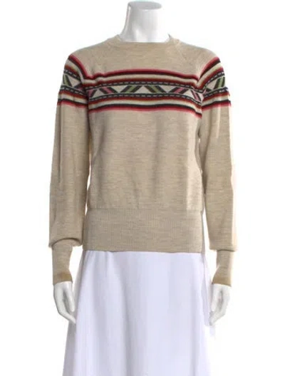 Pre-owned Isabel Marant Wool Striped Sweater In Neutral