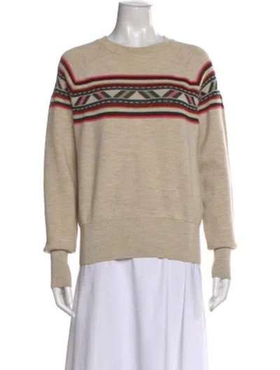 Pre-owned Isabel Marant Wool Striped Sweatshirt In Neutral