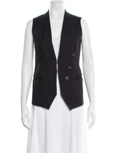 Pre-owned Isabel Marant Wool Striped Vest In Gray