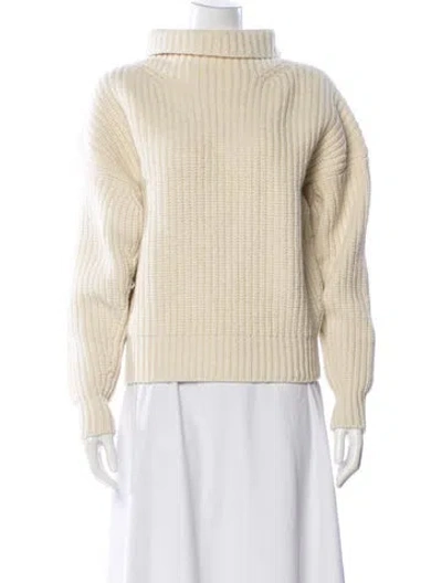 Pre-owned Isabel Marant Wool Turtleneck Sweater In Neutral