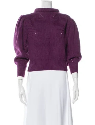 Pre-owned Isabel Marant Wool Turtleneck Sweater In Purple