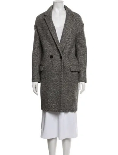 Pre-owned Isabel Marant Wool Tweed Pattern Coat W/ Tags In Grey