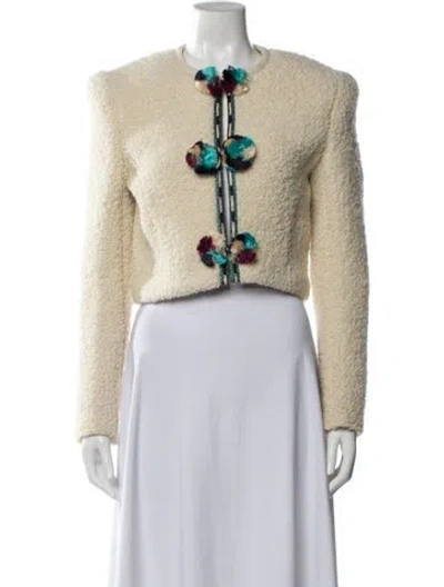 Pre-owned Isabel Marant Wool Tweed Pattern Evening Jacket W/ Tags In Neutral