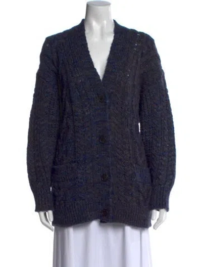 Pre-owned Isabel Marant Wool V-neck Sweater In Blue