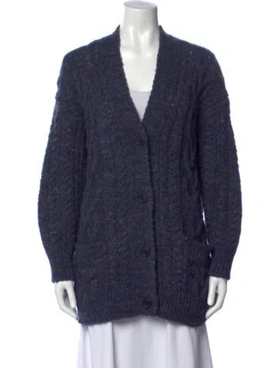 Pre-owned Isabel Marant Wool V-neck Sweater In Blue