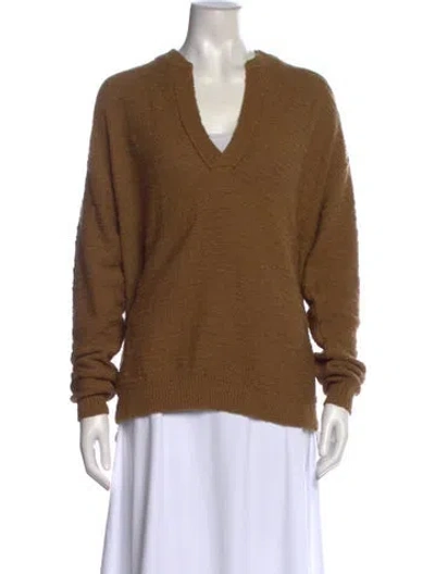 Pre-owned Isabel Marant Wool V-neck Sweater In Brown