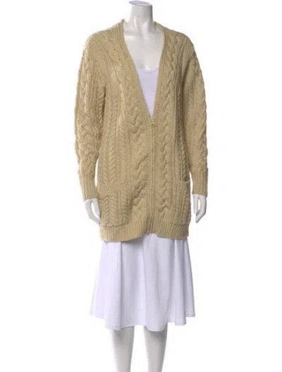 Pre-owned Isabel Marant Wool V-neck Sweater In Neutral