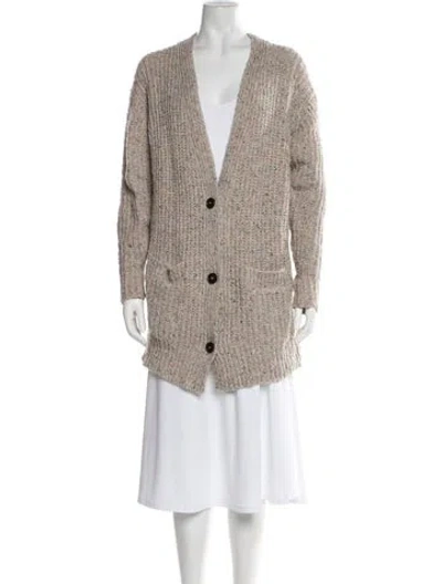 Pre-owned Isabel Marant Wool V-neck Sweater In Neutral