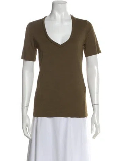 Pre-owned Isabel Marant Wool V-neck T-shirt In Green