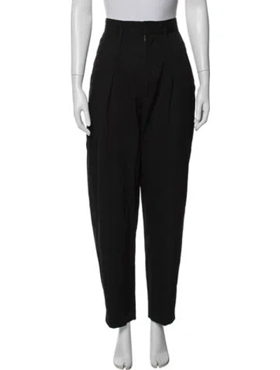 Pre-owned Isabel Marant Wool Wide Leg Pants In Black