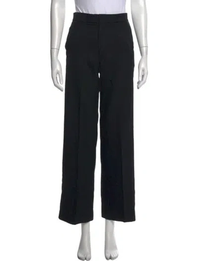 Pre-owned Isabel Marant Wool Wide Leg Pants In Black
